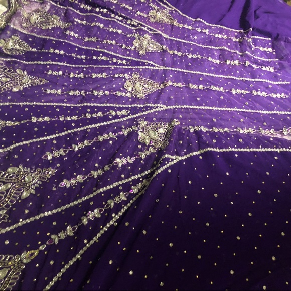Purple Sari with Blouse - Traditional Wear - Picture 5 of 9